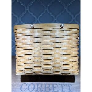 Longaberger Large Basket Signed And Dated 2003 On Bottom Missing Handles